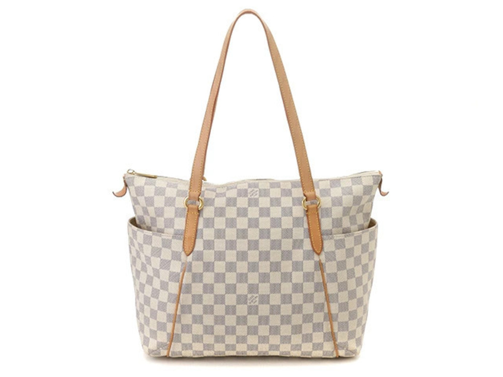 LOUIS VUITTON Totally Shoulder Bag Damier Azur White